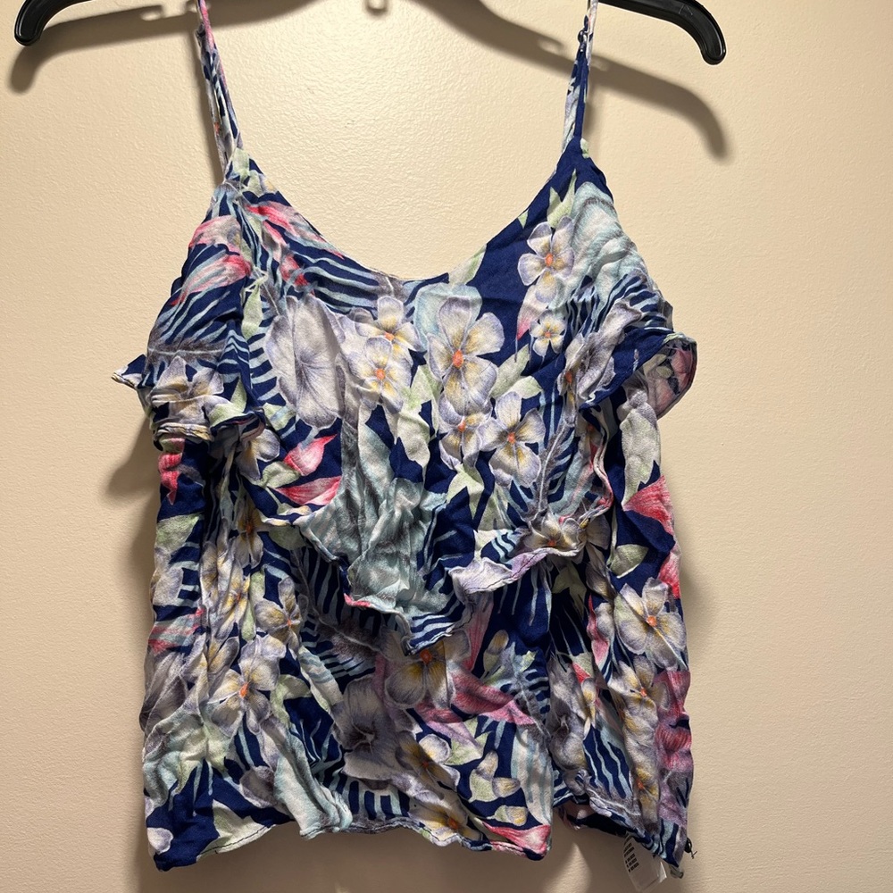 Hawaiian color medium crop top